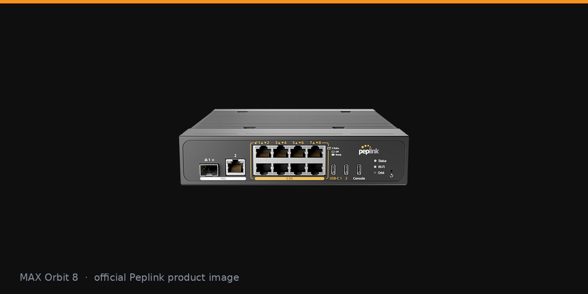 Peplink MAX Orbit 8 multi-orbit satellite router